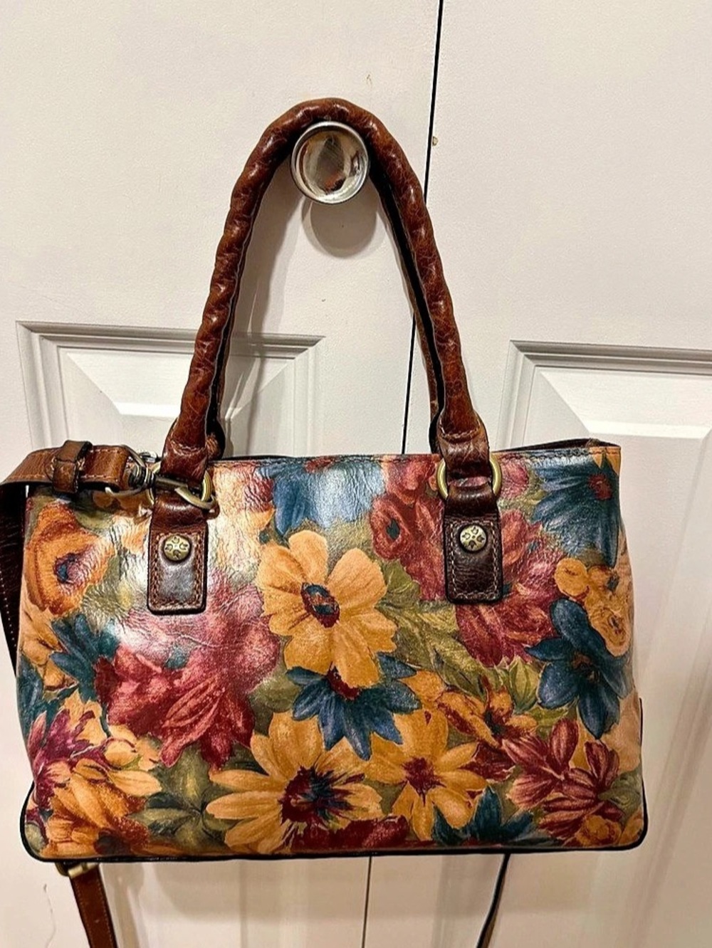 Patricia Nash Floral Tote in Multicolor & Brown